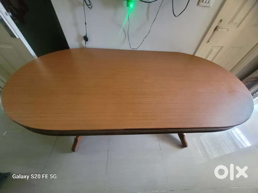 6 seater wooden dining table