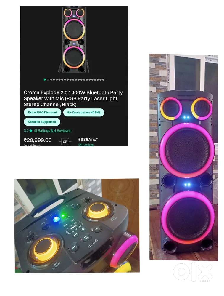Croma Explode 2.0 party speaker 1400 watts