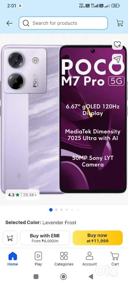 Poco m7 pro 6 128 argent sell
