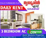 NEAR RAILWAY STATION | 3 BHK AC | DAILY RENT | FLAT