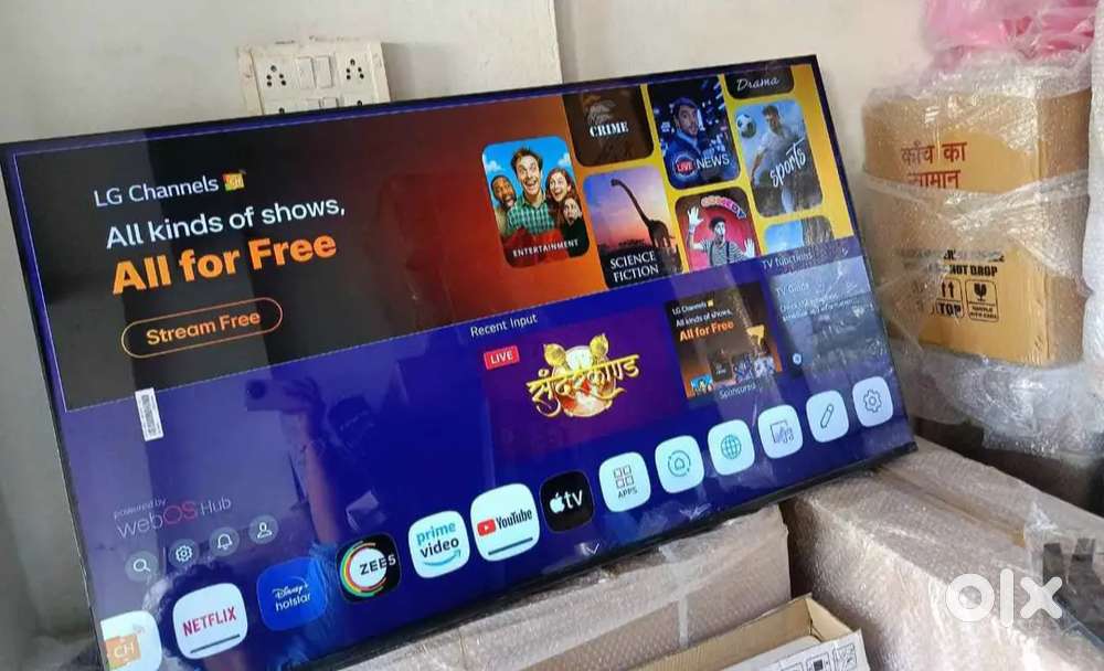 40 inch smart android frameless led tv with 600 live channel free