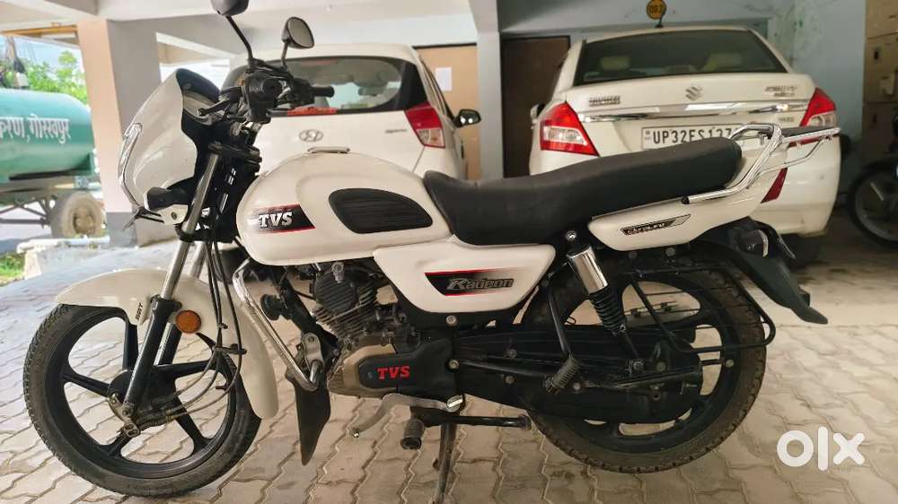Selling my TVS Radeon White Colour Bike