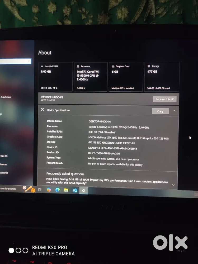 Msi gaming laptop