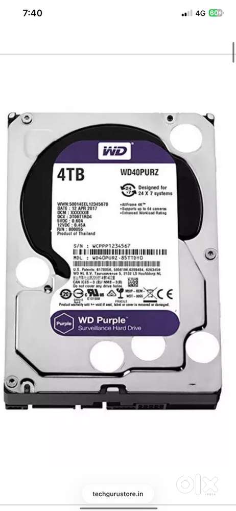 4Tb Hardisk WD
