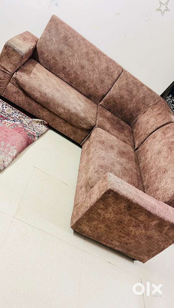 Neat Condition L Shape Sofe Set with Tv showcase