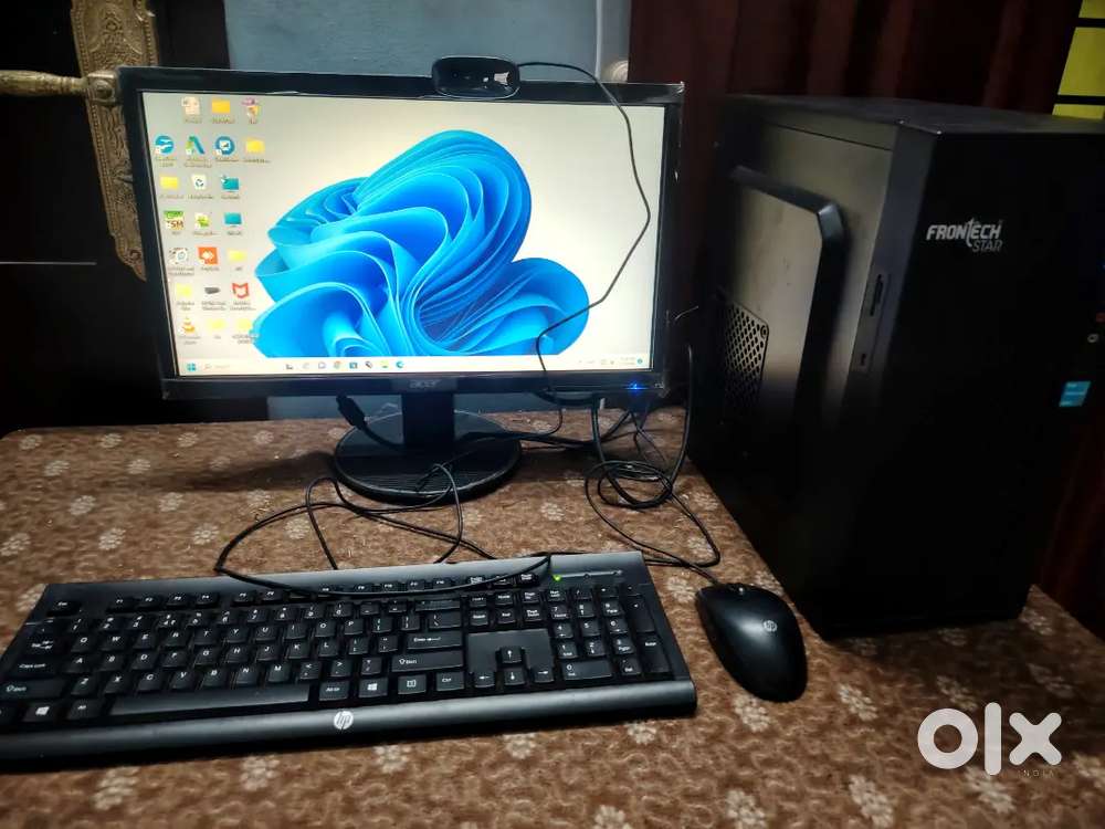 Computer set with printer