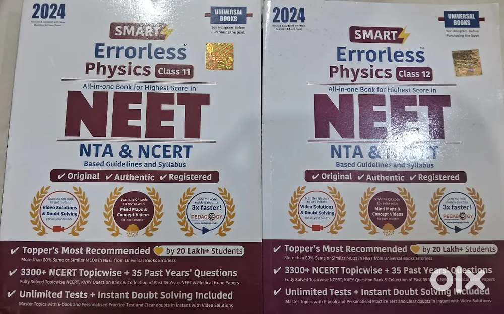 Errorless books physics class 11 and 12