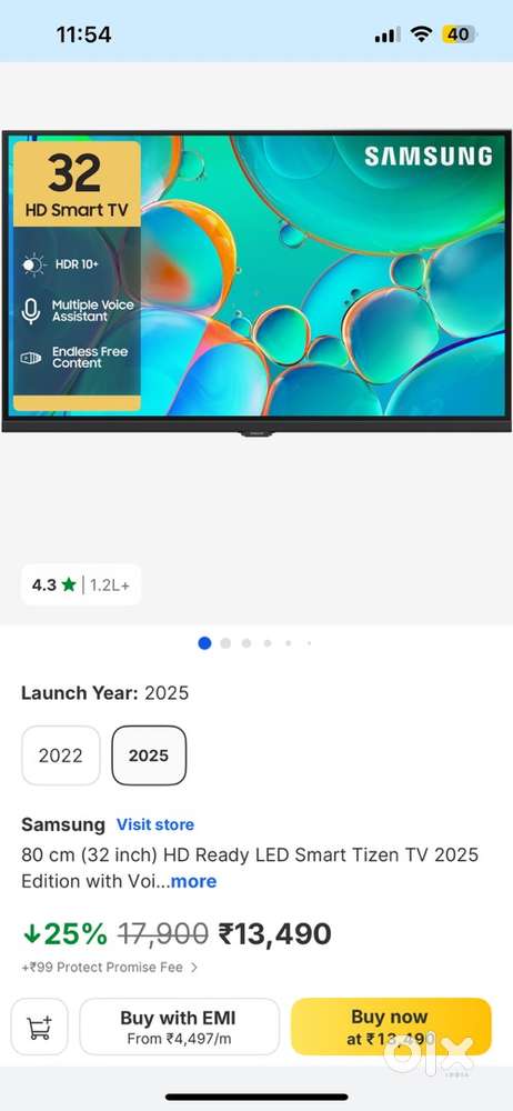 2Months old Samsung 3 Star TV for sale