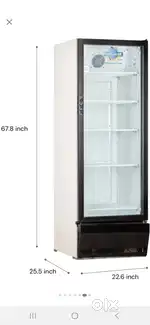 Shop Refrigirator glass door, with 1year 6 months compressor warranty
