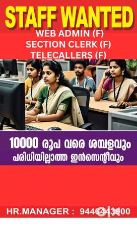 Web Admin/Section Clerk/Telecaller