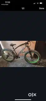 Fat tyre bicycle with gears