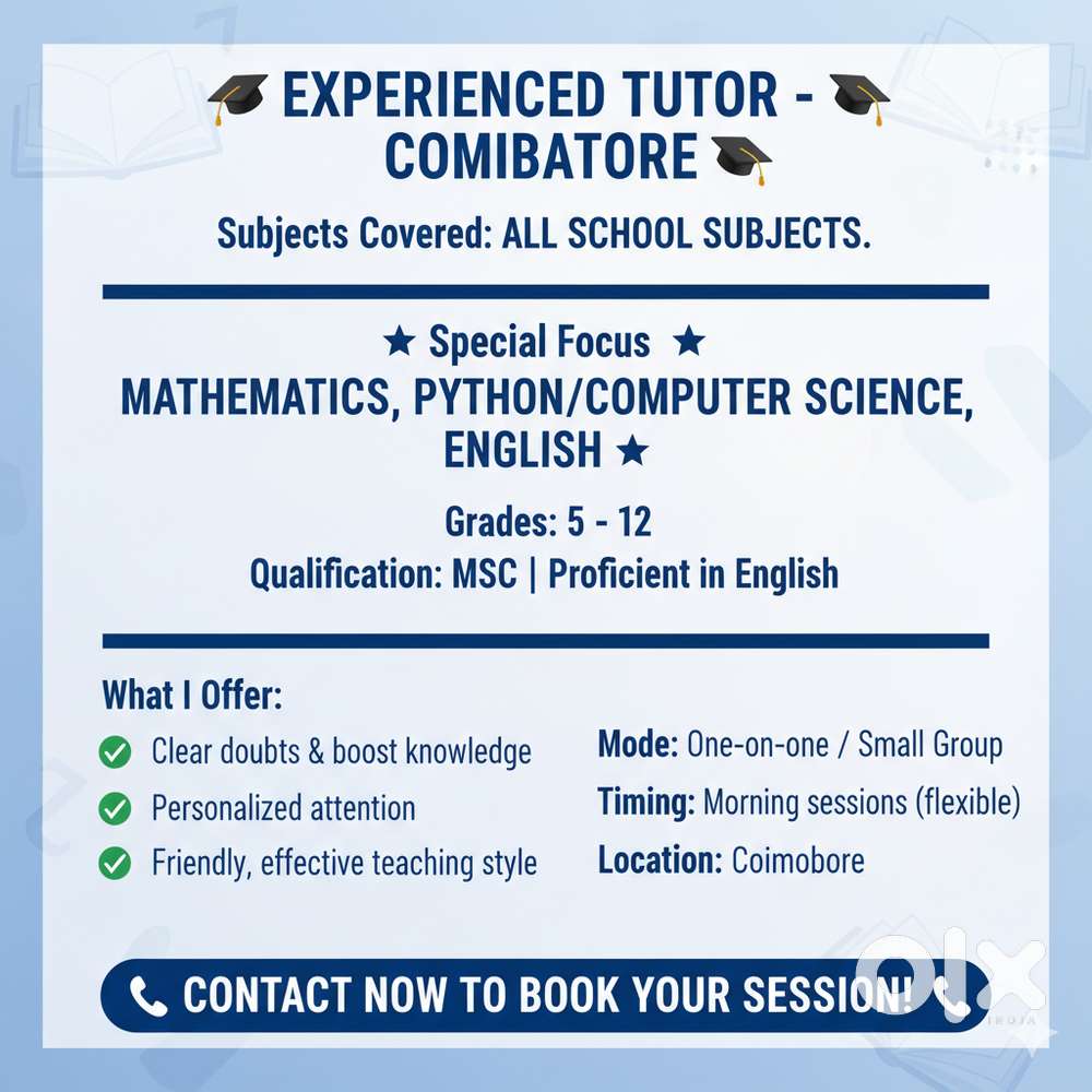 Experienced Tutor (Online) – Grades 5 to 12