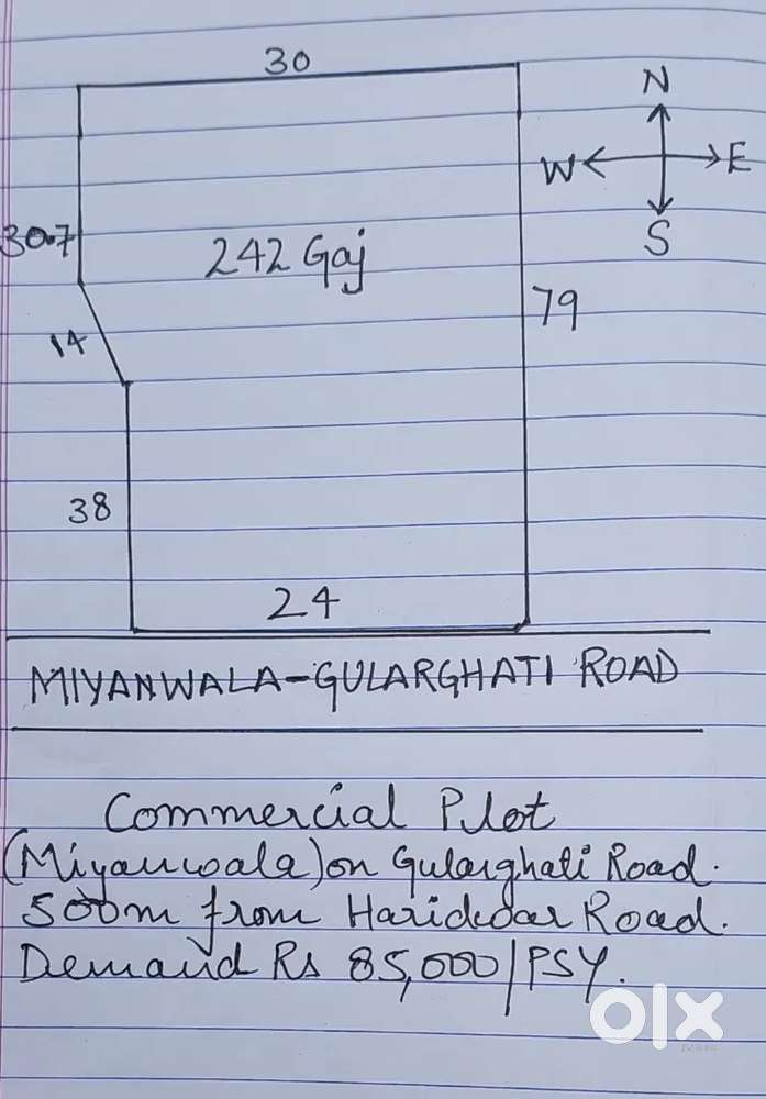 On Road Plot, Just 2 min away from Haridwar Highway 2 Ghularghati Road
