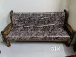 Teak (Sagwan) Wood Sofa Set - 3 Seater Sofa and 2 Single Seater Chair