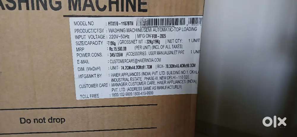 Haier semi automatic washing machine