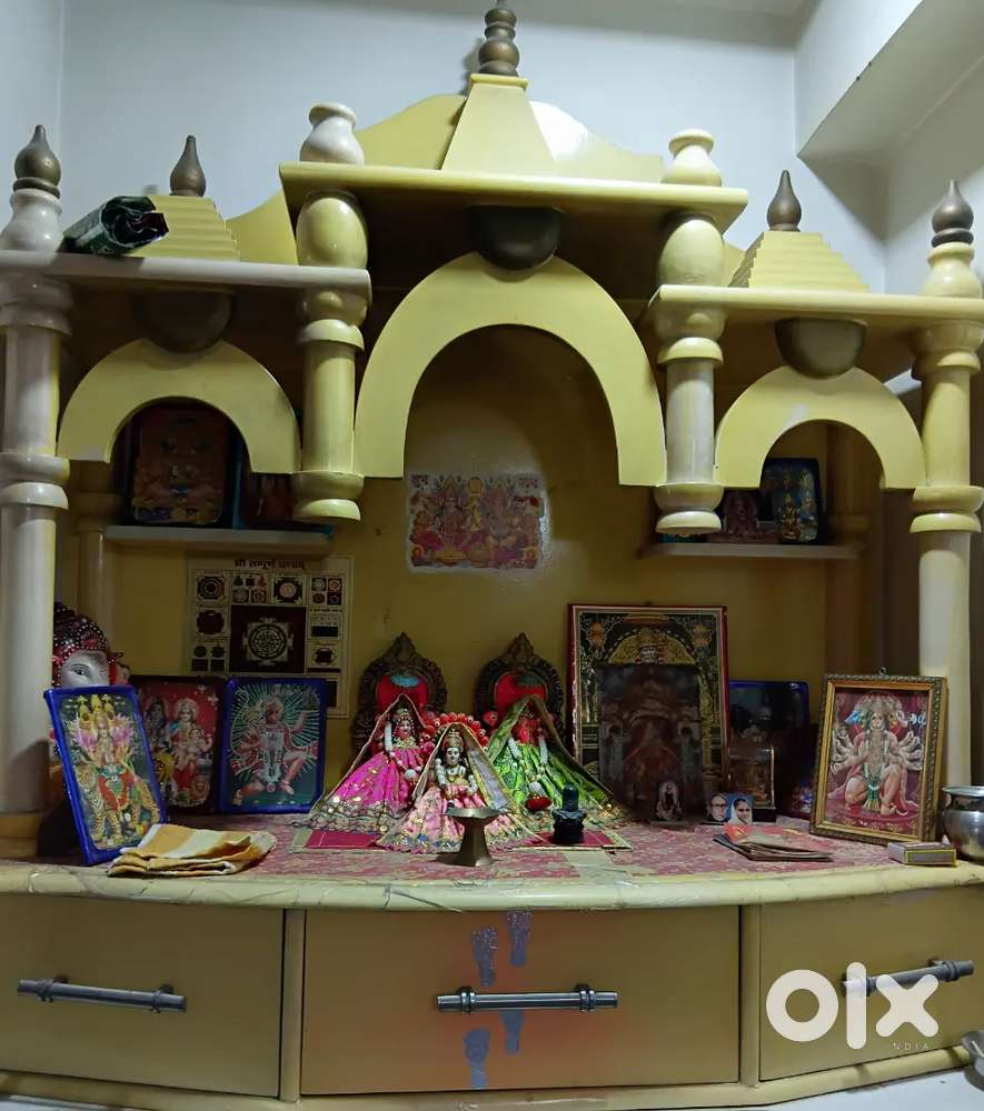 Very good wooden mandir white in colour