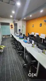 2 cabin 18 workstation office space in noida