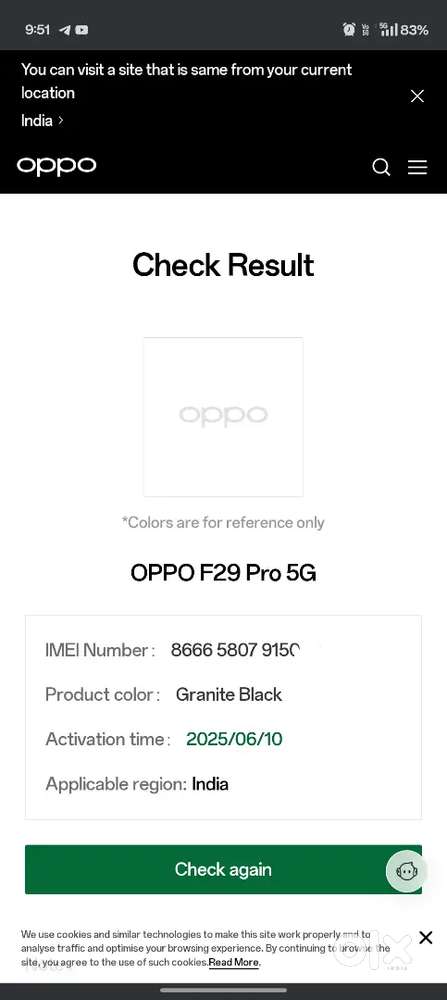 Oppo f29 pro 12/256 5G