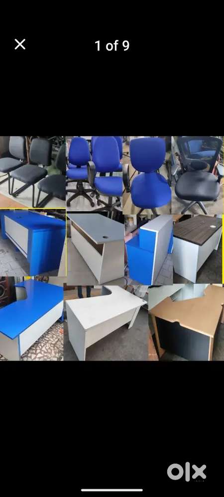 Office tables and chairs used well maintained starting price 1000