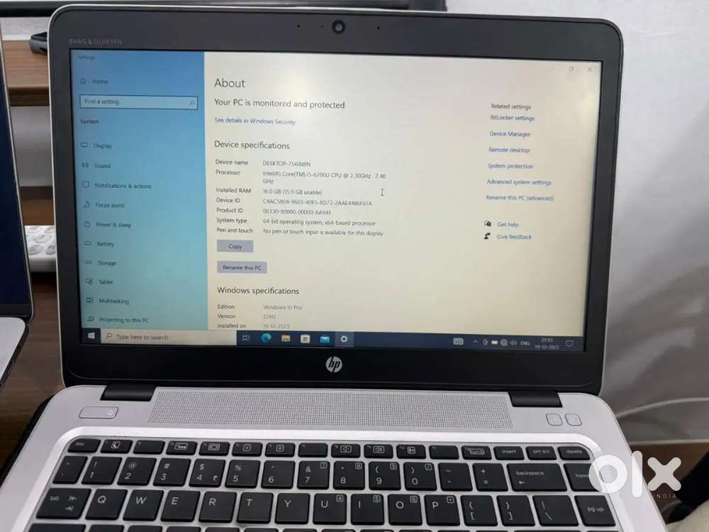 HP ELITE BOOK i5 16gb Ram 500gb SSD