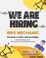 Wanted 2 wheeler mechanic urgent