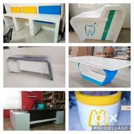 Customised office furniture table chairs reception conference table