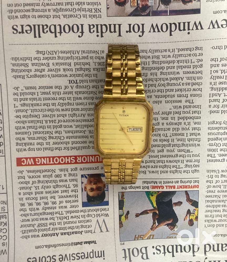 Titan Old Money Antique Gold Watch