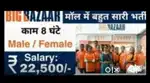 BIG BAZAR मॉल की भारती चालू है 50 लड़का/लड़की की जरुरत है