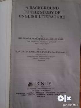 A Background to the study of English Literture By Birjadish Prasad