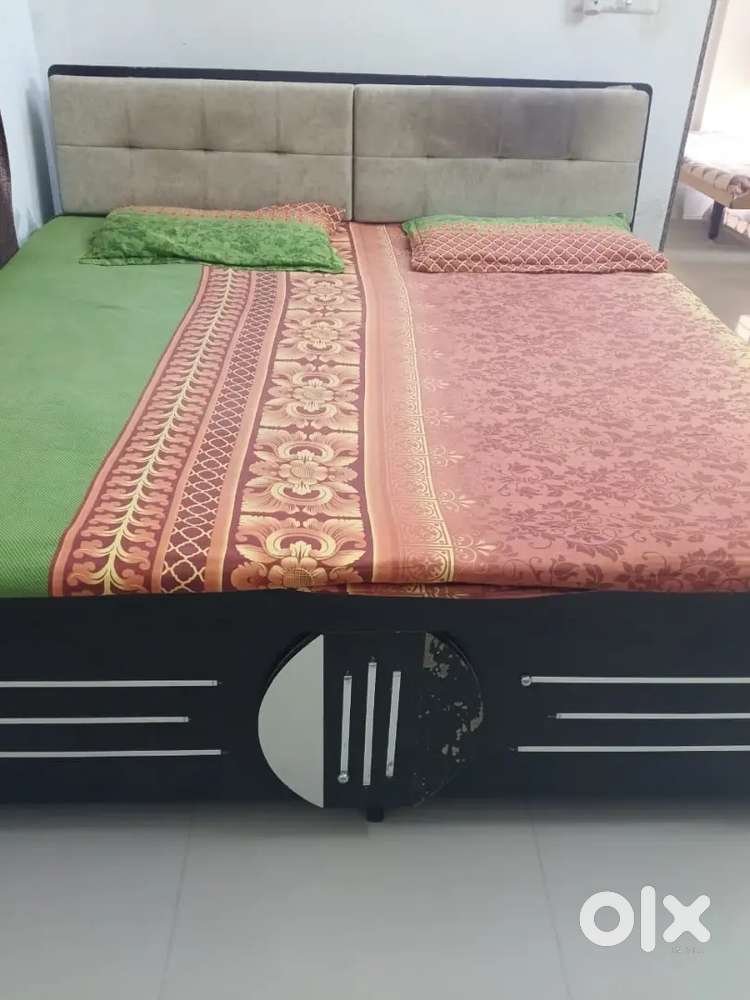 Bed with mattress