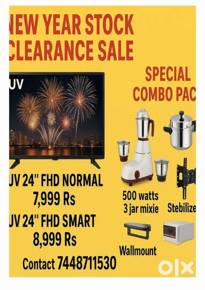RRR TV SHOP UV BRANDED LED TV NEW YEAR SPECIAL COMBO IN MADURAI