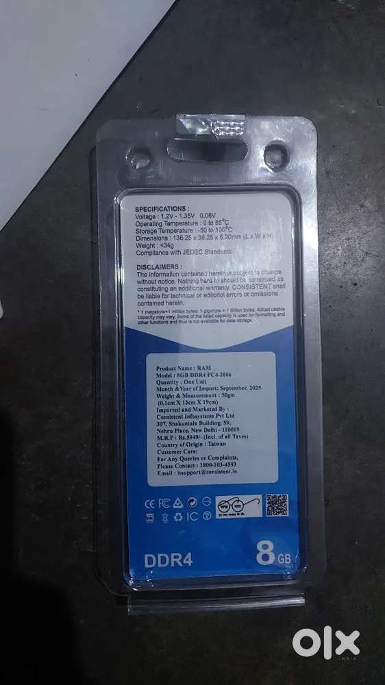 Consistant ddr4 ram 8gb