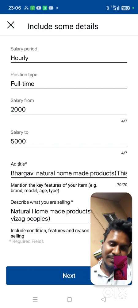 Bhargavi natural home made products(This is a not a job only selling )