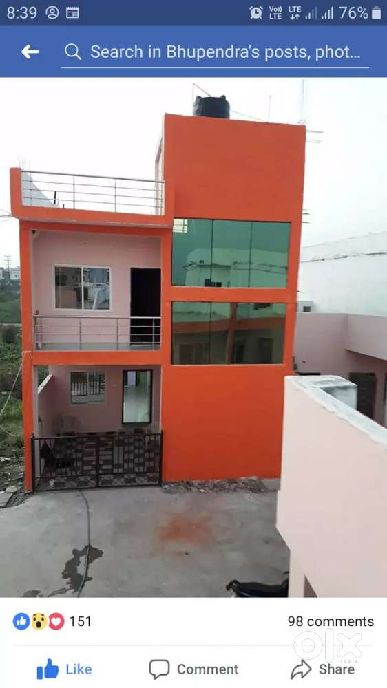 Rent  house 1bhk