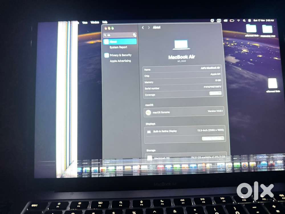 Macbook air M1 / screen 15% not working