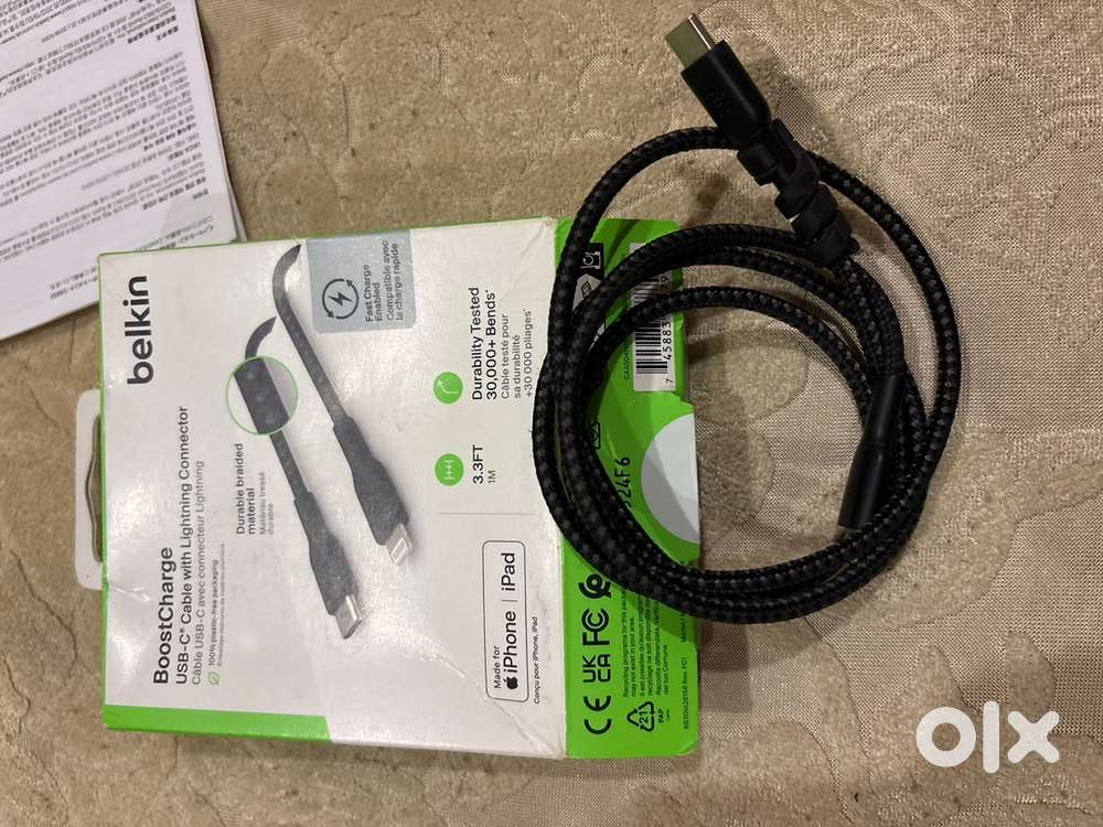 Belkin iPhone 14 pro max MFI certified lightning cable