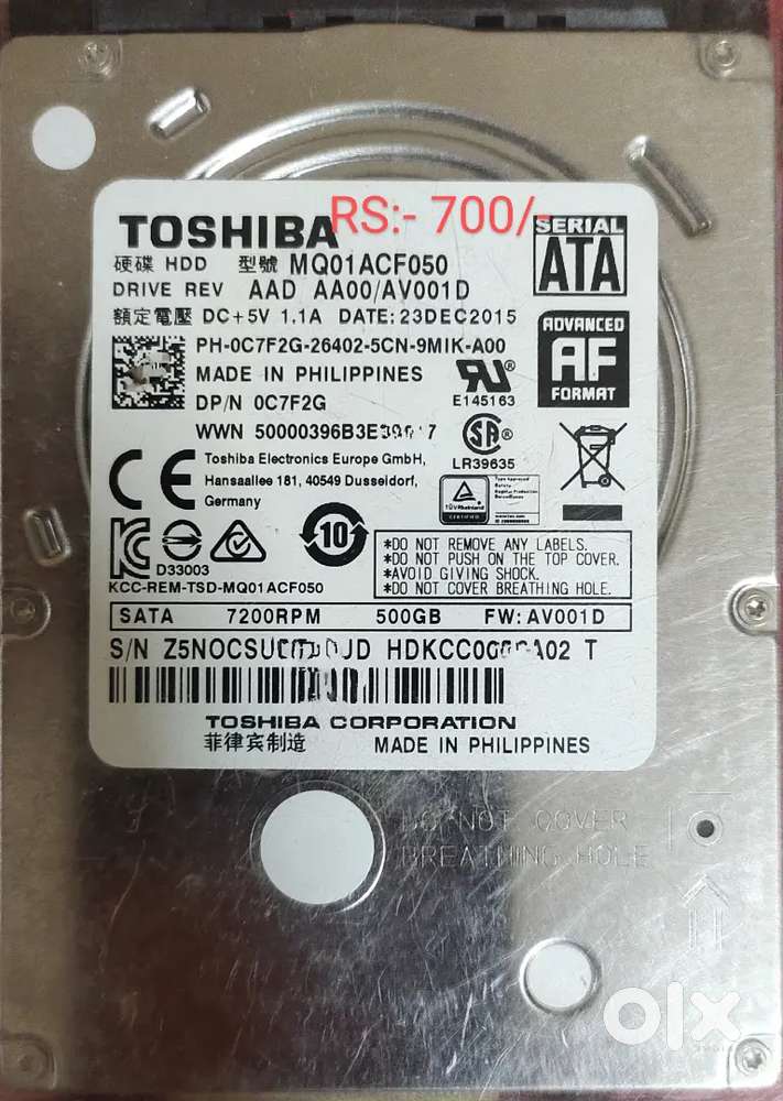 OLD HDD 500GB AND 1TB