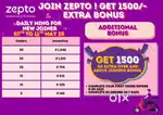 Zepto delivery partner  referral code BR104431