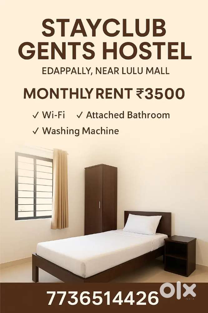Neat & clean Gents hostel (EV charging option available)