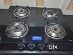 4 burner Gas Stove and Samsung Smart TV N series