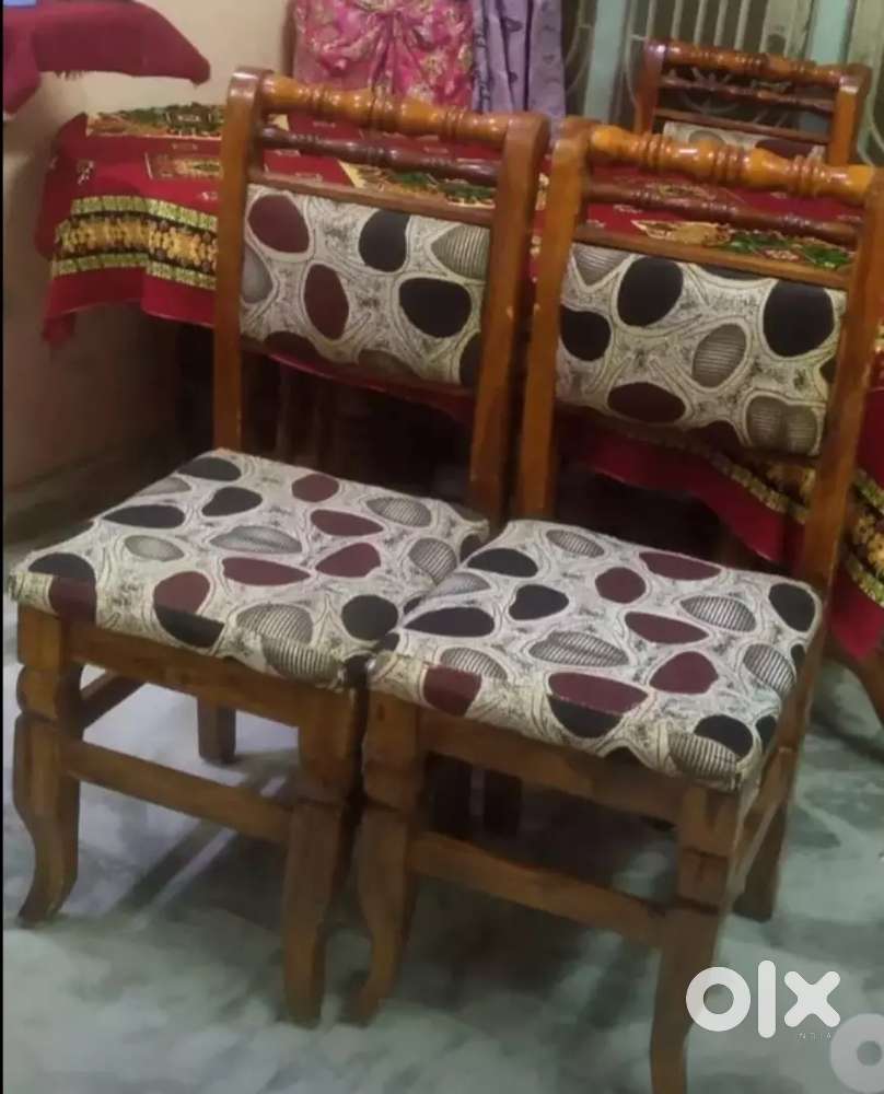 Less used pure take wood Glass Dining table