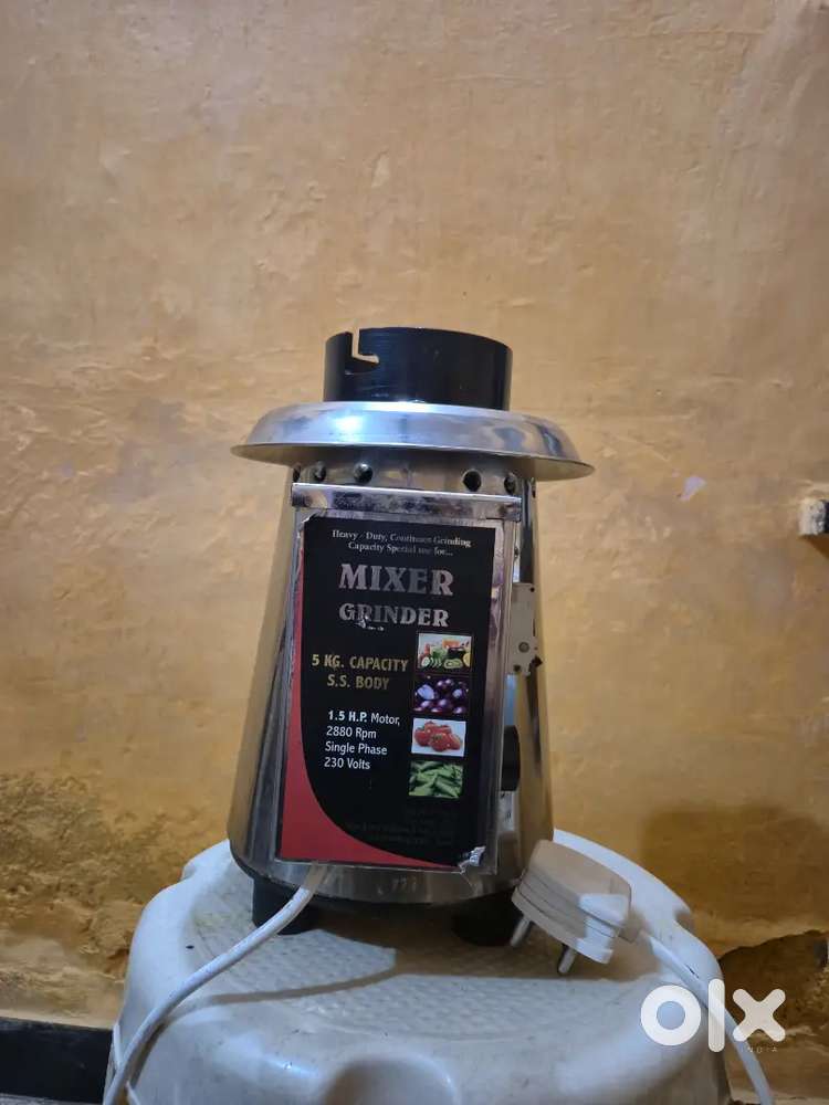 MEGASUN 5L / 5KG Heavy Duty Mixer Grinder  1.5 HP, Stainless Steel