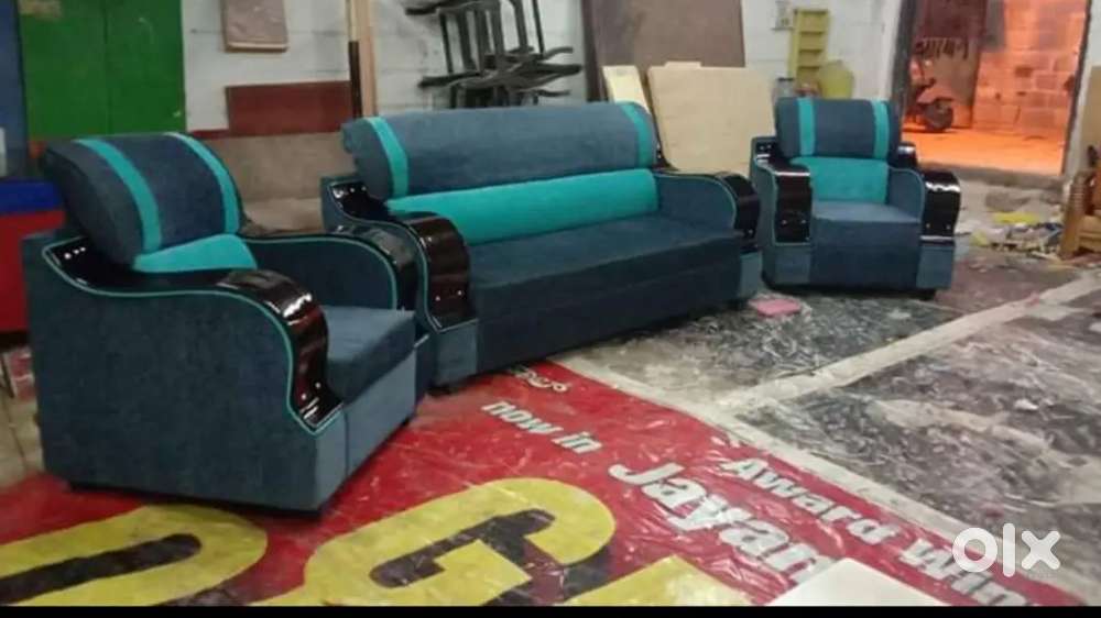 Brand new 3+1+1 wooden sofa set at very affordable prices Cod availabl