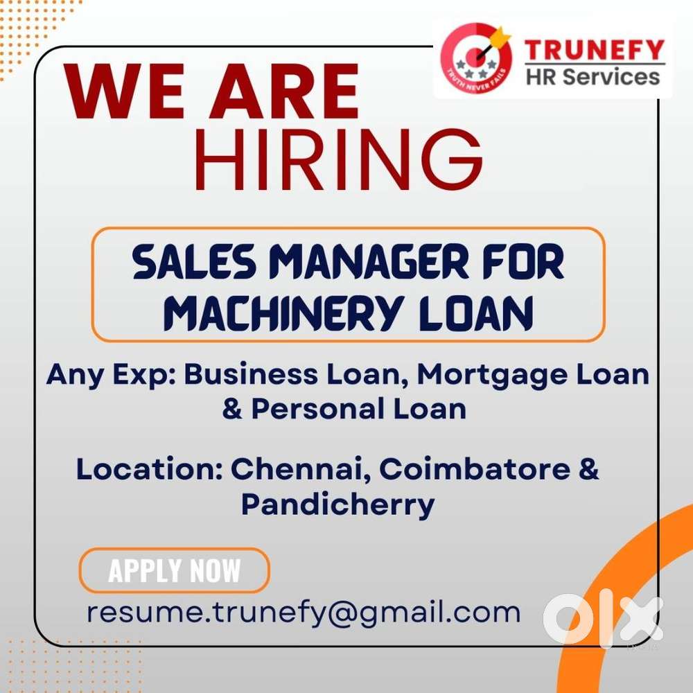 we are hiring for Sales manager (Field Job)