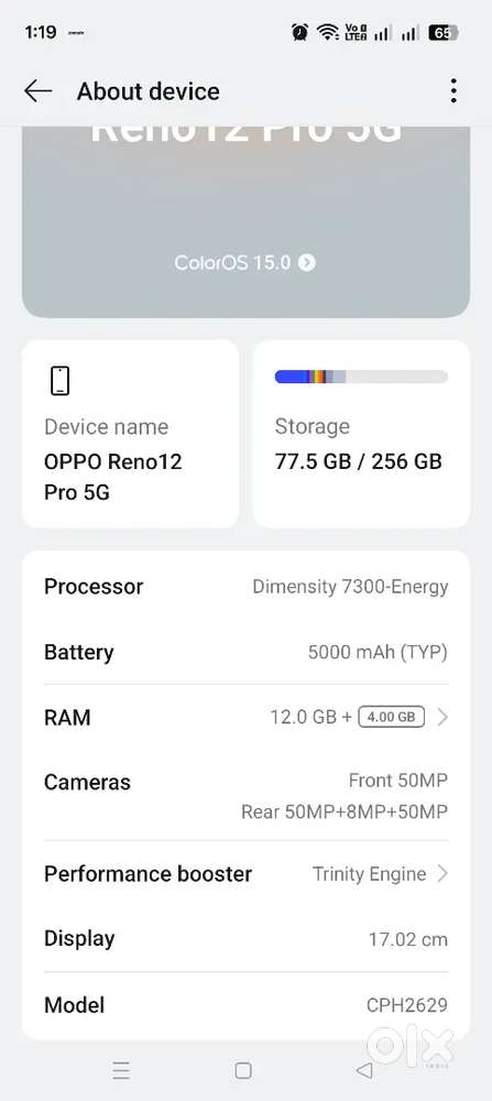 Oppo Reno 12pro 5g