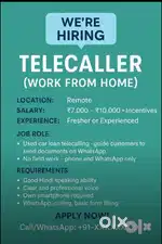 Girls Telecaller Required For Loan Company