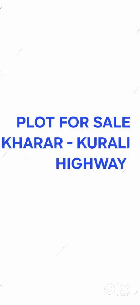 Plot for sale kharar kurali highway.