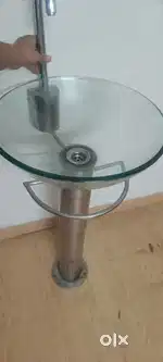 Glass washbasin in good condition