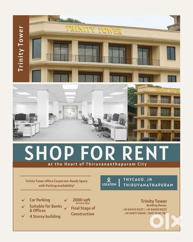 6000 Sqft - Commercial Space for Rent at Thycaud ,Trivandrum City