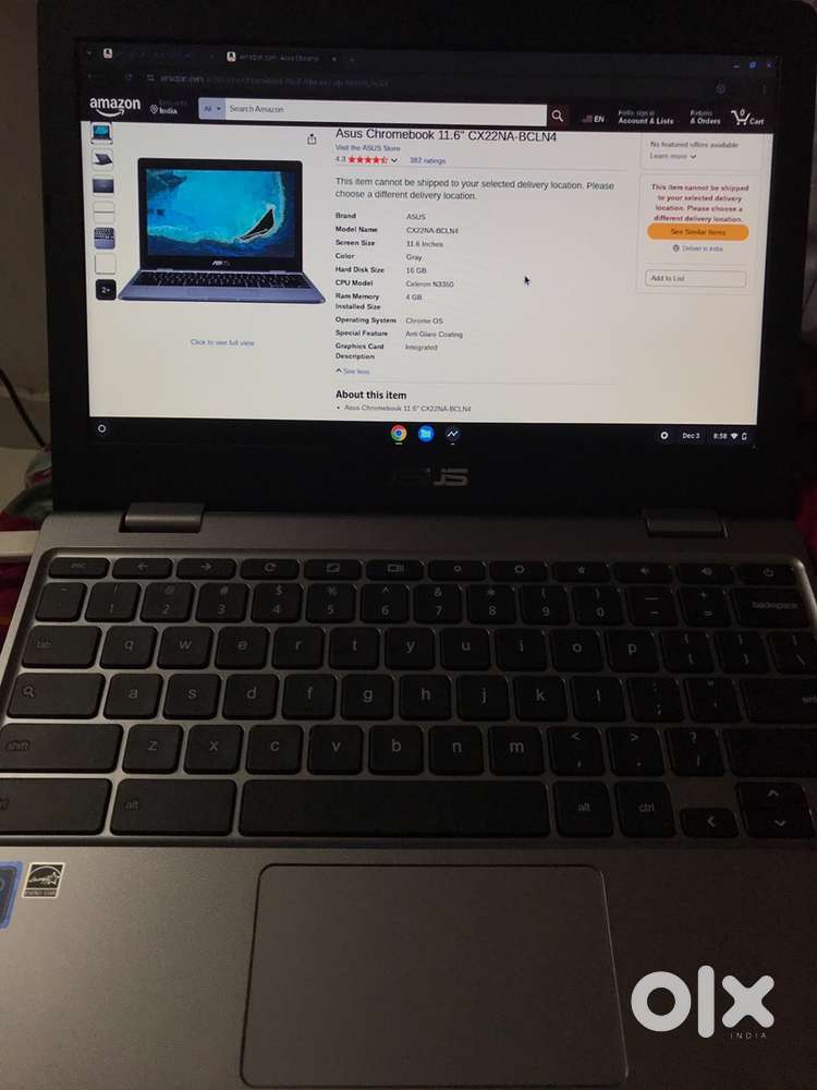 Asus chromebook 11.6” cx22na-Bcln4